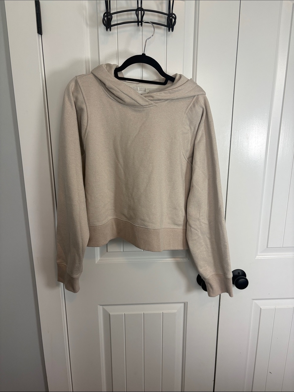 Lululemon bone sparkle cropped hoodie